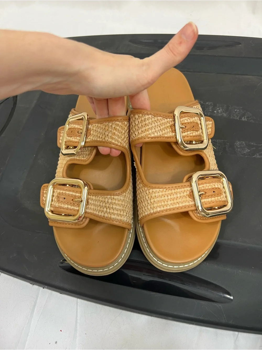 Universal Thread Big Buckle Sandals Size 9